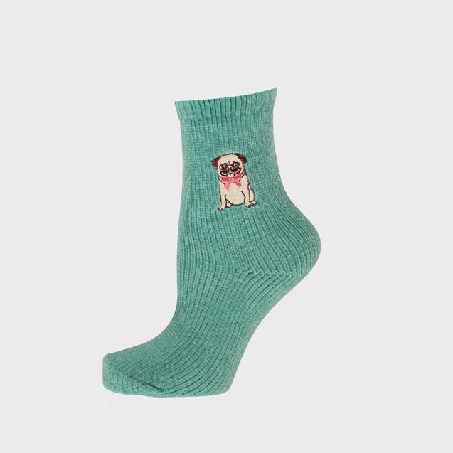 Chenille sokken hond