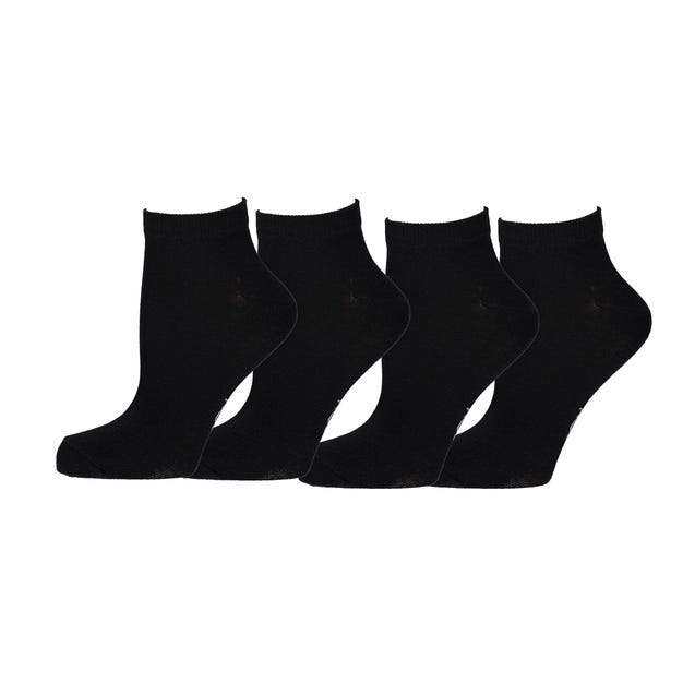 4-pack chaussettes sneakers coton uni
