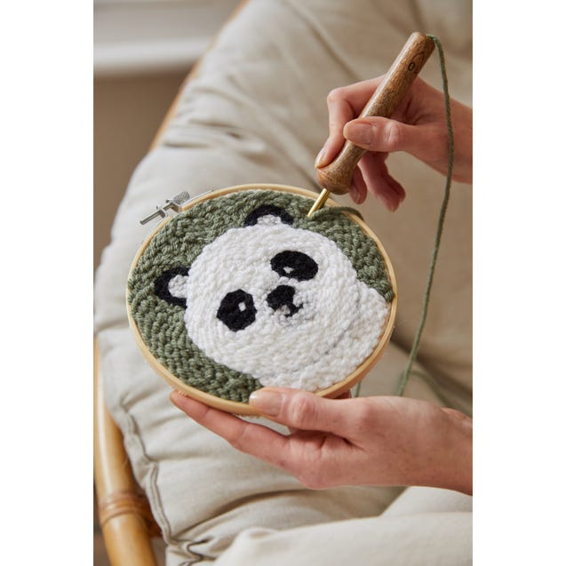 Punchneedle set panda