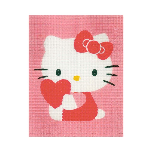 Borduurpakket Hello Kitty met hart