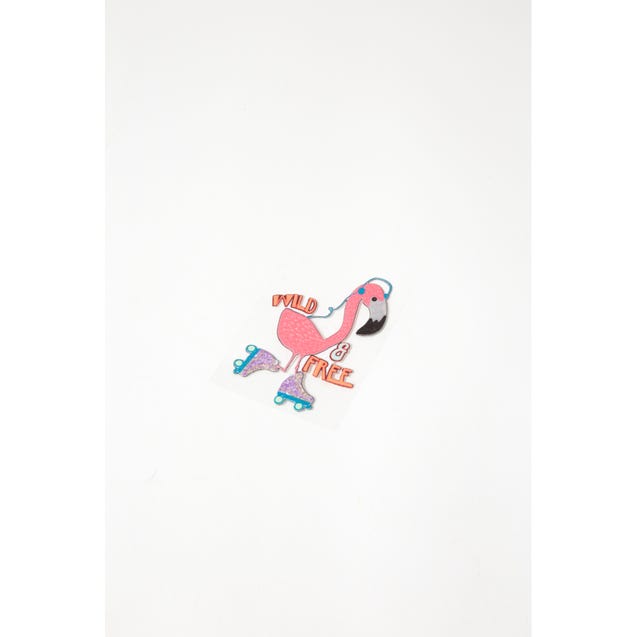 Patch flamingo skates 8x5,5cm