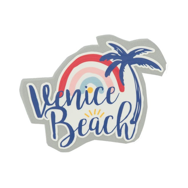 Strijkapplicatie 'Venice Beach' 12x16,5cm