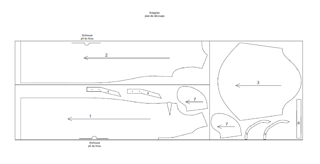 plan de découpe Ivana
