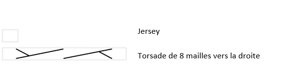 schéma jersey torsade